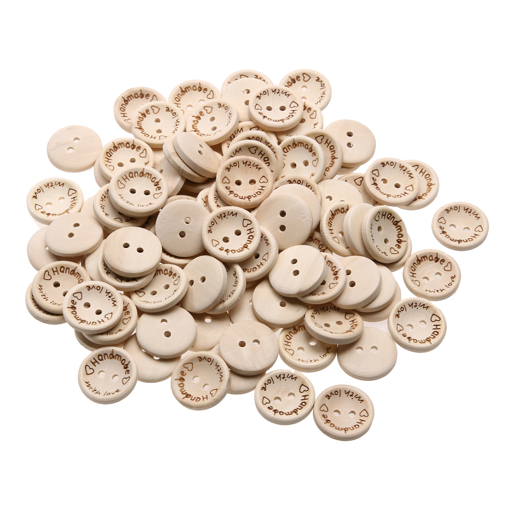 

2016 Fashion (100pcs/pack) Handmade with love Buttons Scrapbooking Sewing B, 501 Original