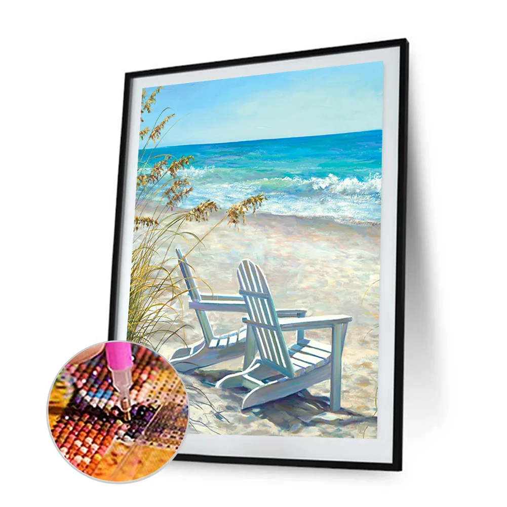 Diamond Painting - Full Round Drill - Beach Lounge Chair(30*40cm)