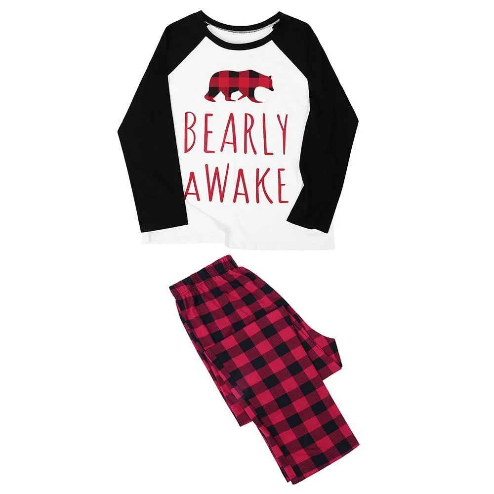Bear Letter Family Matching Christmas Pajamas