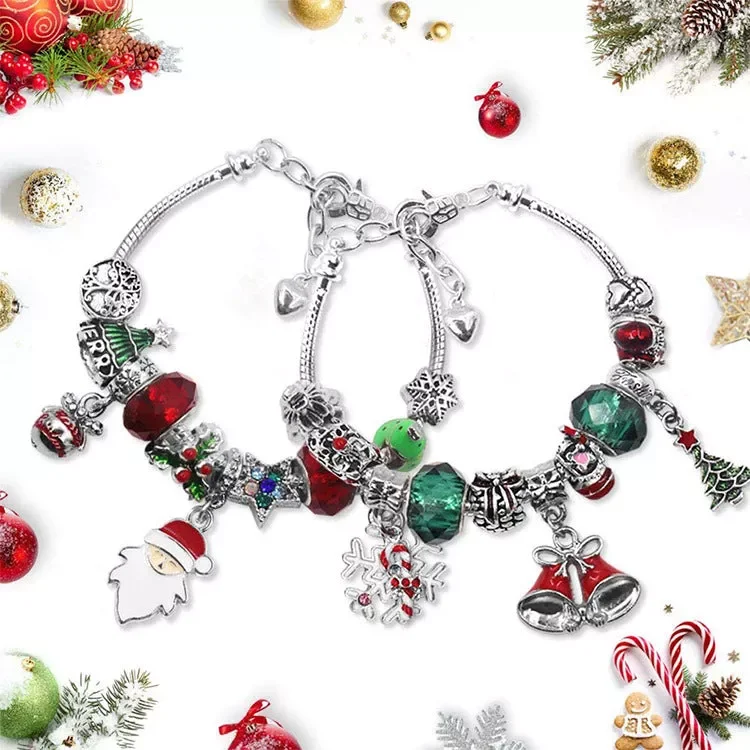 24 Days Countdown Calendar DIY Christmas Bracelets Set