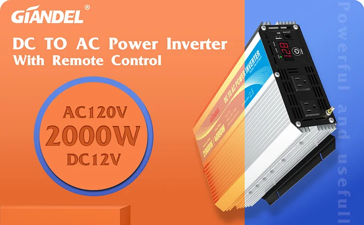 2000W Power Inverter Modified Wave 12 Volt DC to 110V 120V AC