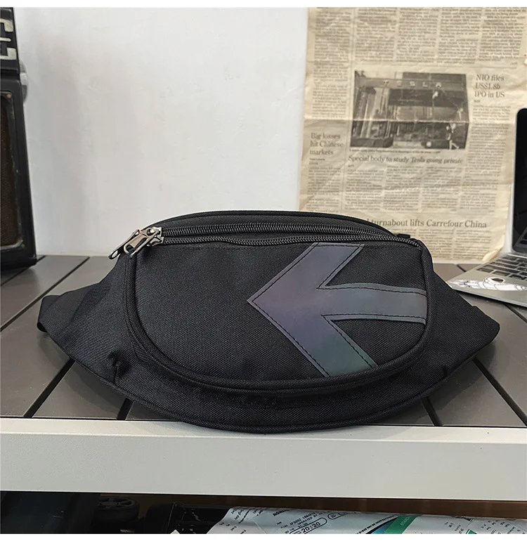 Crossbody bag reflective strip travel belt bag