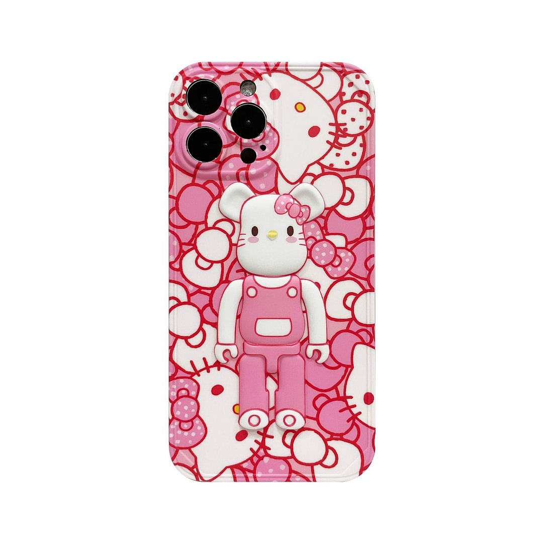 3D Kitty Bearbrick Phone Case
