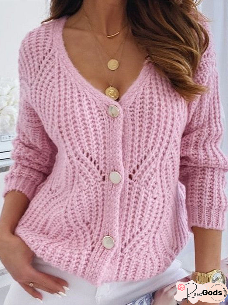 Plain Wool/Knitting Casual Sweater