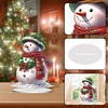 2D flacher Schneemann Druck DIY Desktop Diamond Art Kits für Home Office Desktop Dekor