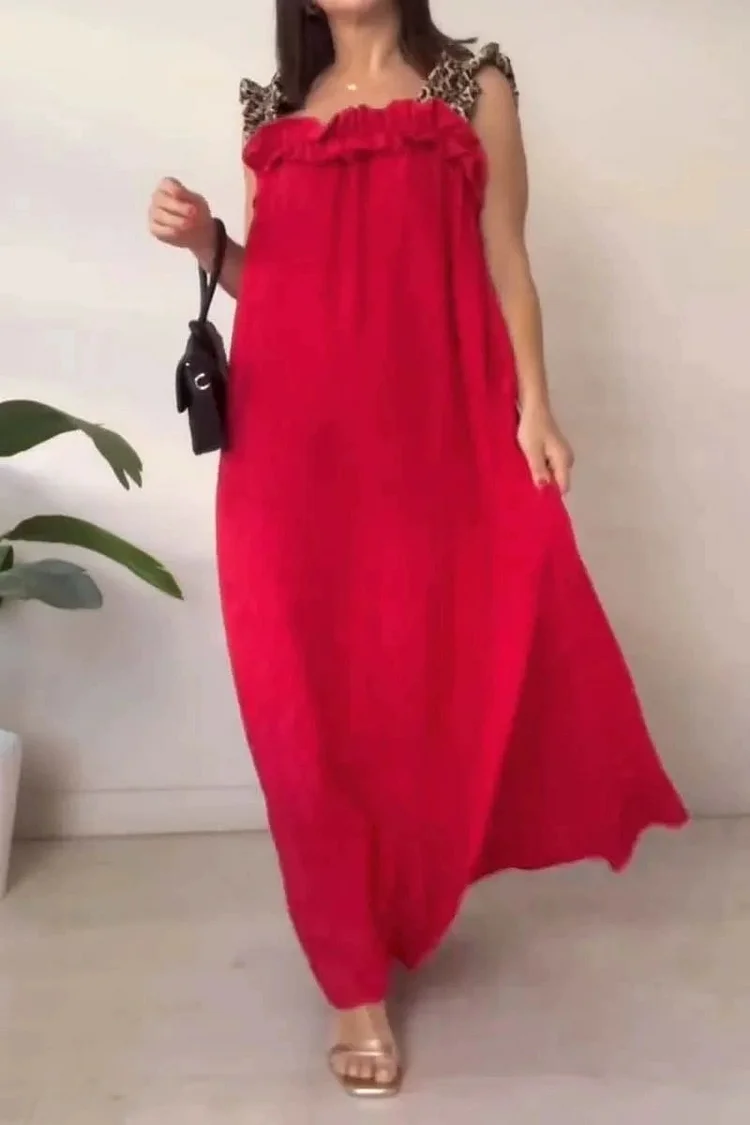 Women's Casual Sleeveless Maxi Dress with Pockets 