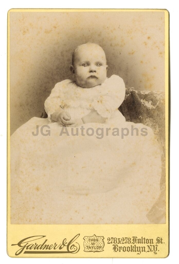 19th Century Children - Original 19th Century Cabinet Card Photo Poster painting - Brooklyn, NY