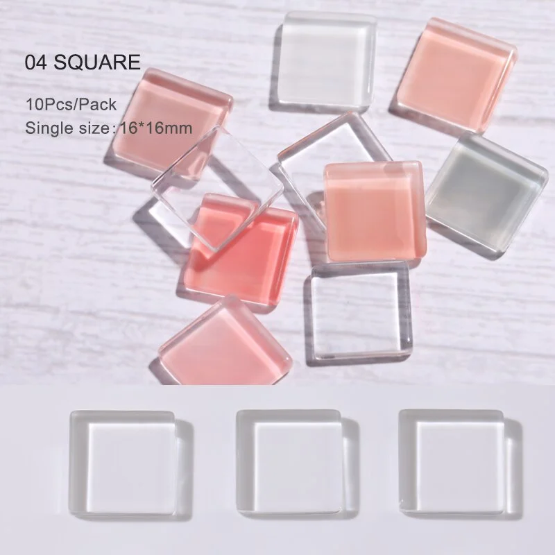 10Pcs Nail Polish Gel Color Label Stickers Transparent Round UV Gel Varnish Nail Colors Display Nail Art DIY Design Decoration-Nail Inspo