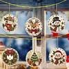 6pcs/set DIY Diamond Special Shape Pearl Art Hanging Wooden Christmas Tree Ornament Kit