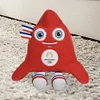 Plush Mascot Red Phrygian Hat for Paris 2024 Olympic Paralympic(24CM Flag Left)
