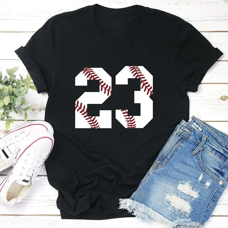 AL™ Baseball Team Number 23 T-Shirt Tee --Annaletters