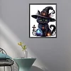 (40*50cm)Halloween Cat - Full Round Drill Diamond Painting