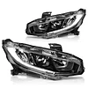 DWVO Projector Headlights Assembly with Daytime Running Lamps Compatible with 2016 2017 2018 2019 2020 2021 Civic Headlamp Replacement Pair Black Housing