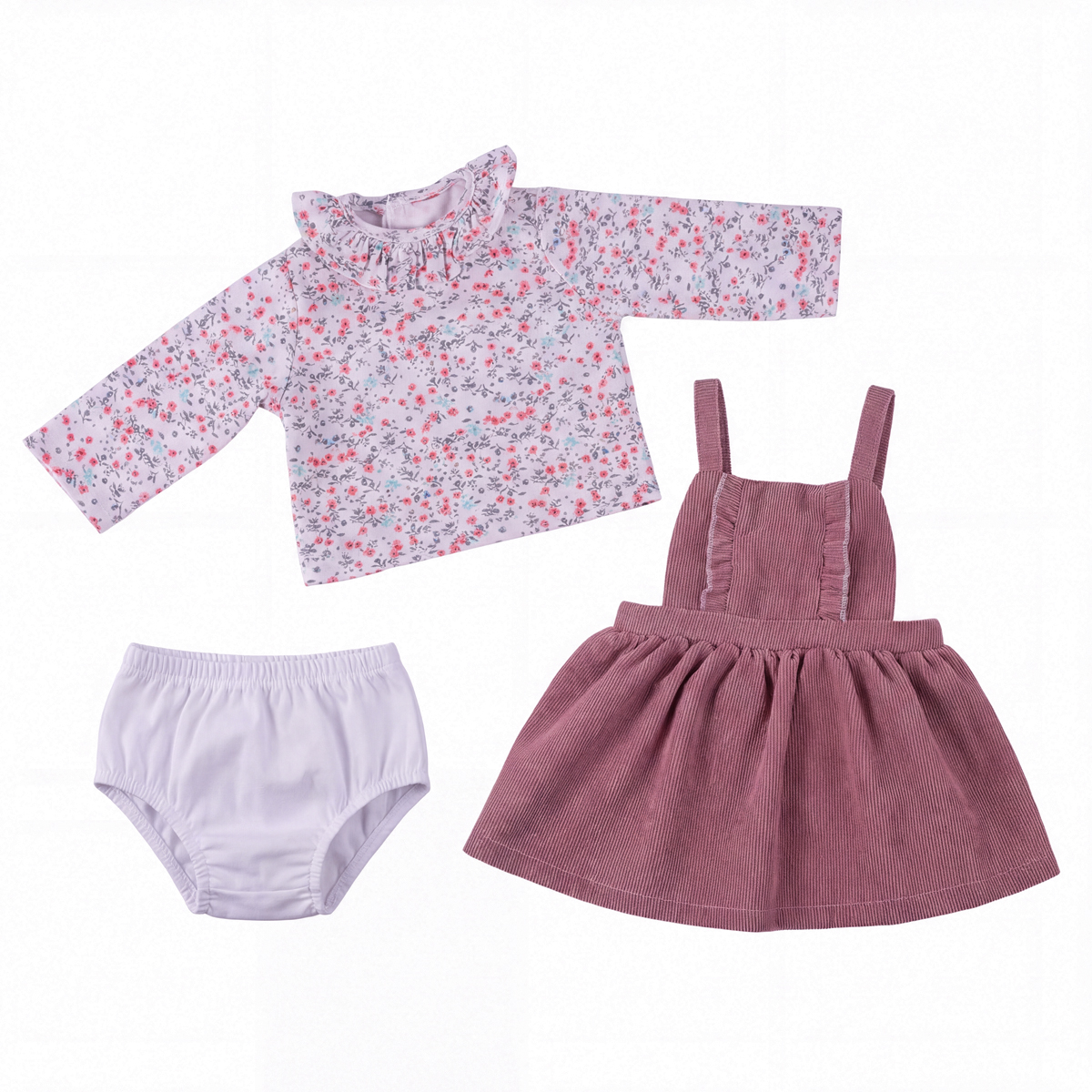 Spring into Style: 20″ Floral Print Dress Set for Reborn Babies