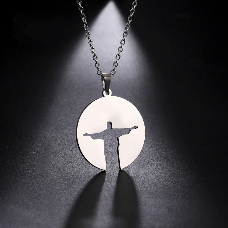Christian Jesus Pendant Necklace Vintage Jewelry