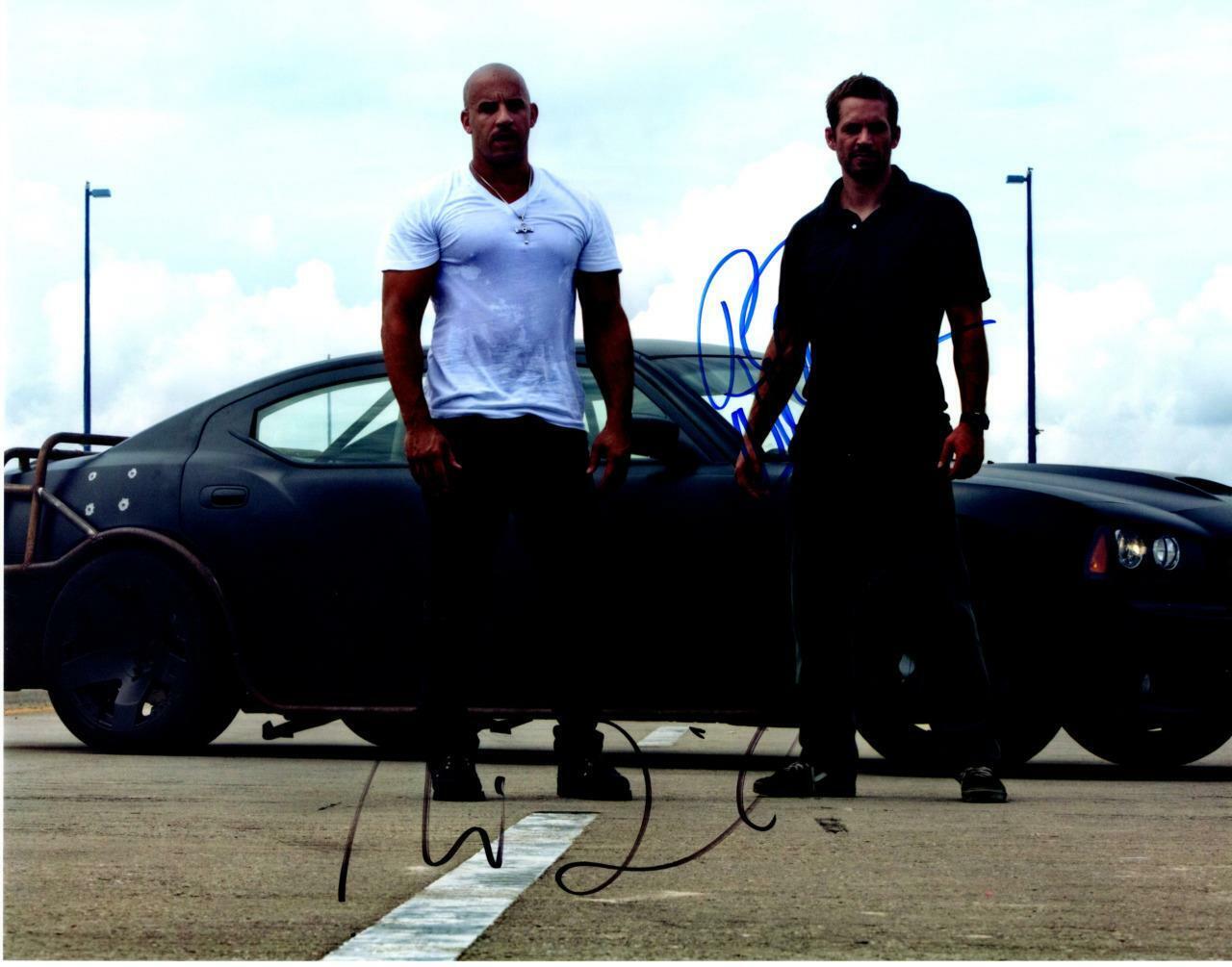 Vin Diesel Paul Walker signed 11x14 Picture nice autographed Photo Poster painting pic with COA