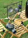 Outdoor Table Hanging Rod Portable Camping Picnic BBQ Hiking Storage Rack