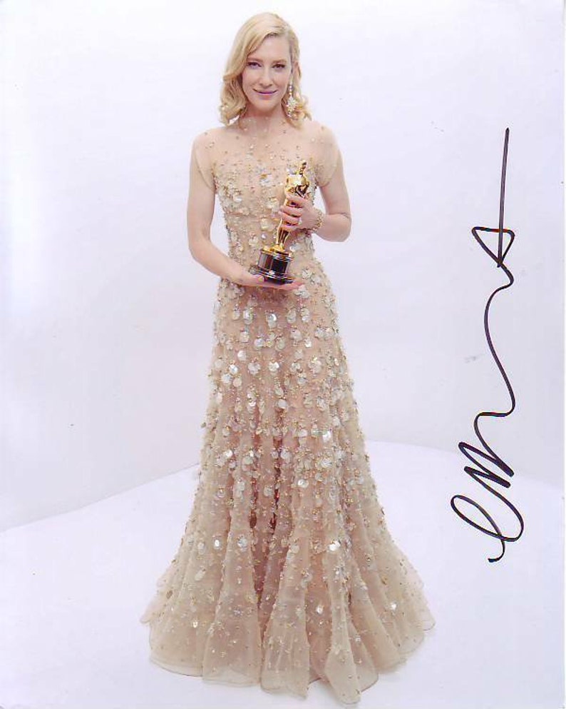 Cate blanchett signed autographed oscar academy award 8x10 Photo Poster painting