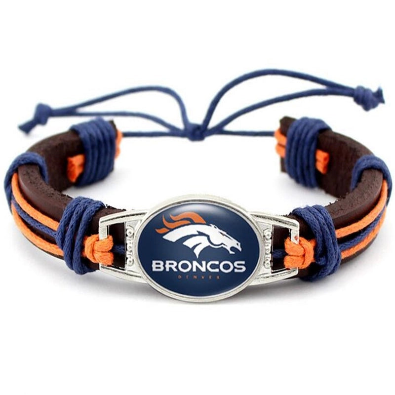 3 Pieces Popular 32 Nfl Professional Rugby League National Football League Genuine Leather Bracelets