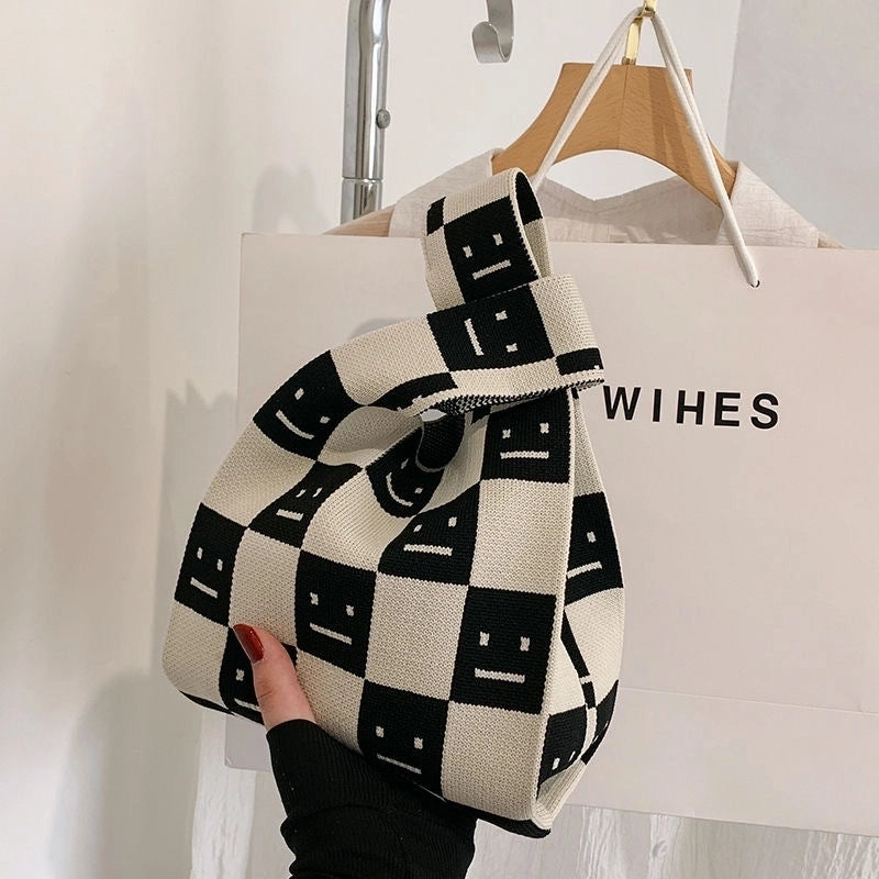 Korean Style Spring And Summer New Arrival Women’s Bag Handbag Bag Fashionable Simple Niche Knitted Bag Vesel Bag Crossbody Bag