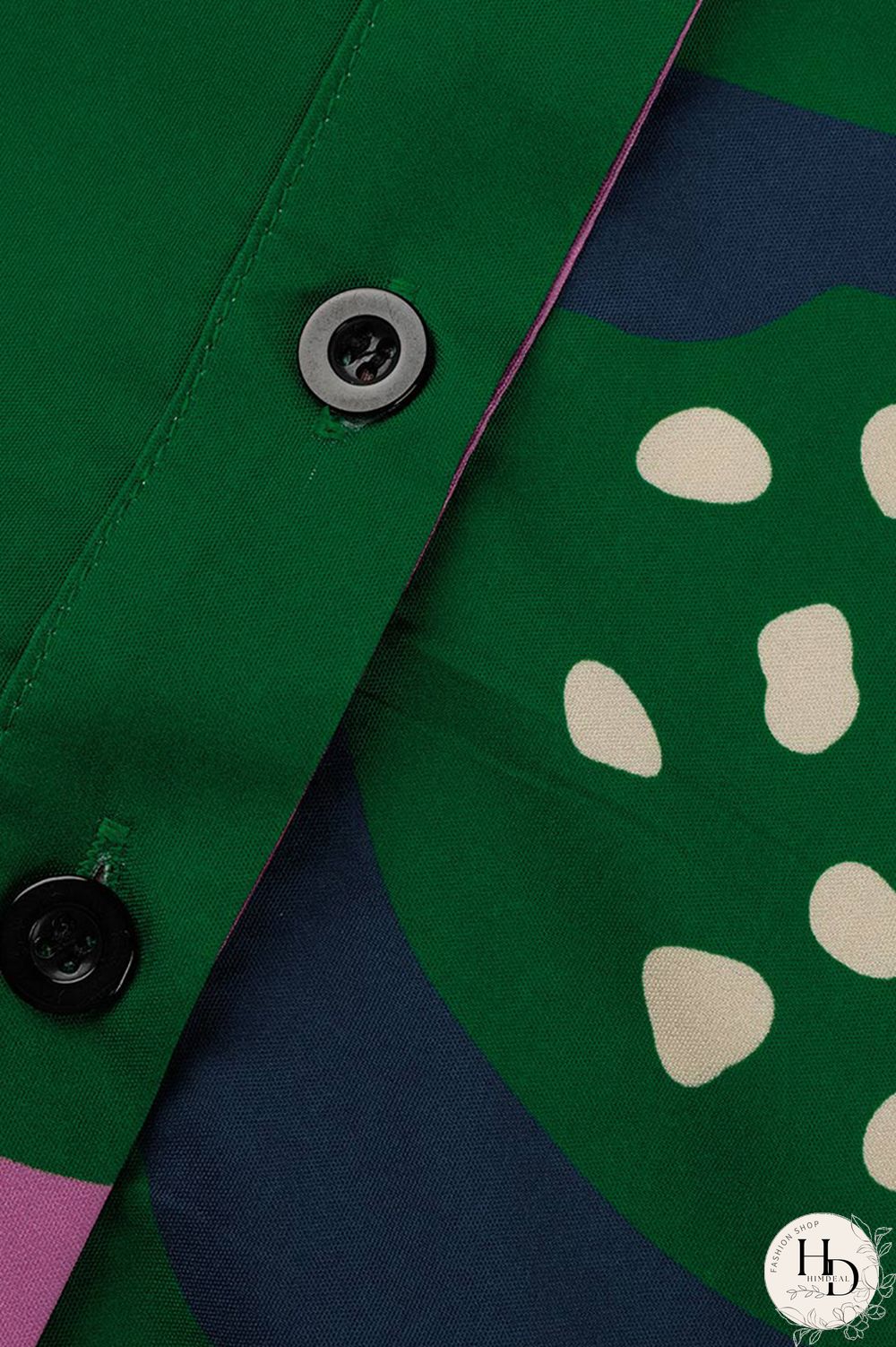 Camouflage Fashion Casual Print Patchwork Turndown Collar Shirt Dress