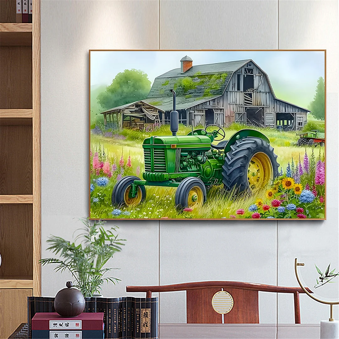 Diamond Painting - Full Round Drill - Tractor(Canvas|40*30cm)