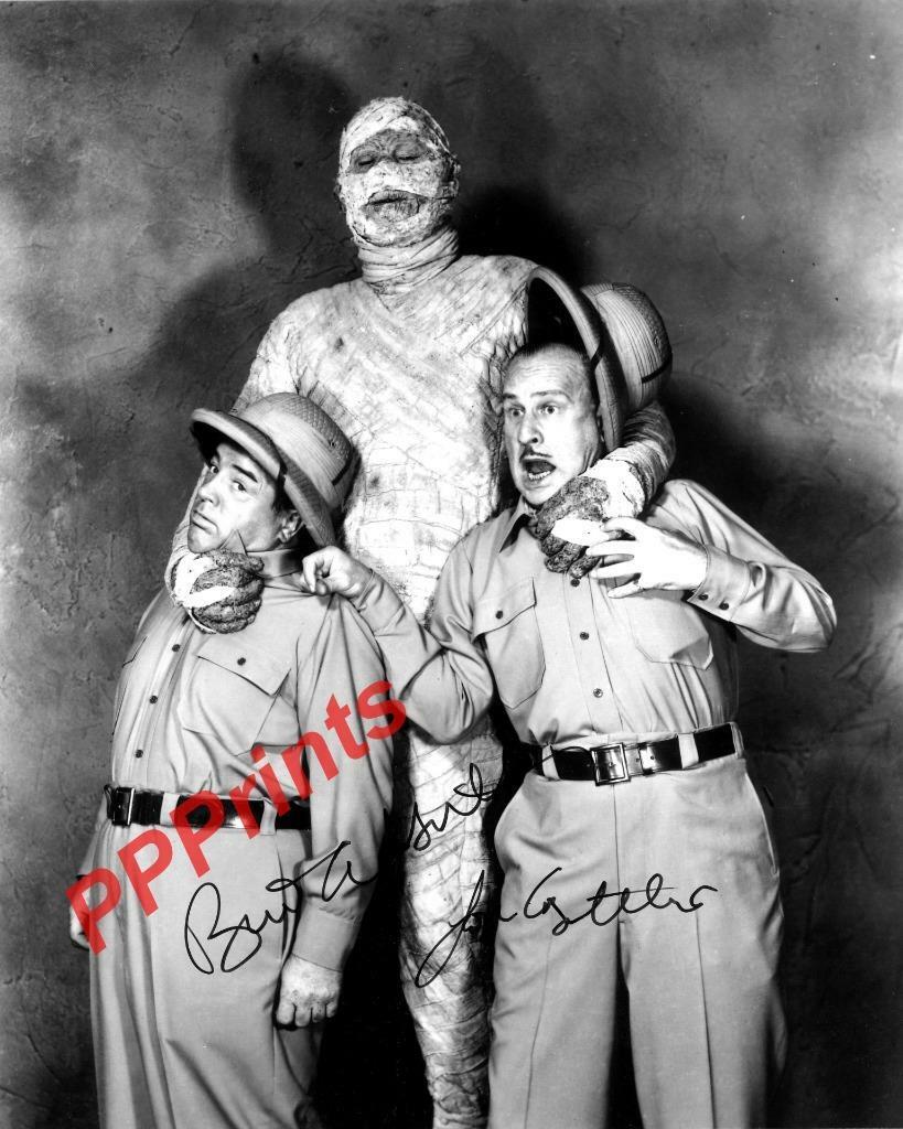 ABBOTT AND COSTELLO AUTOGRAPHED 10X8 REPRODUCTION Photo Poster painting PRINT