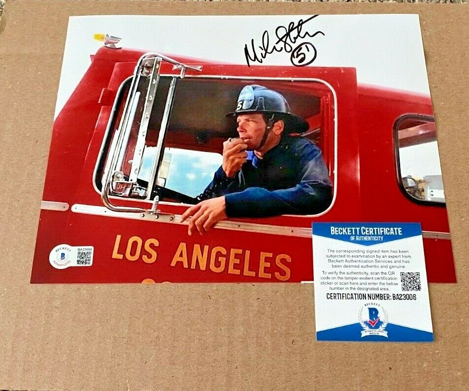 MIKE STOKER SIGNED EMERGENCY 8X10 Photo Poster painting BECKETT CERTIFIED BAS