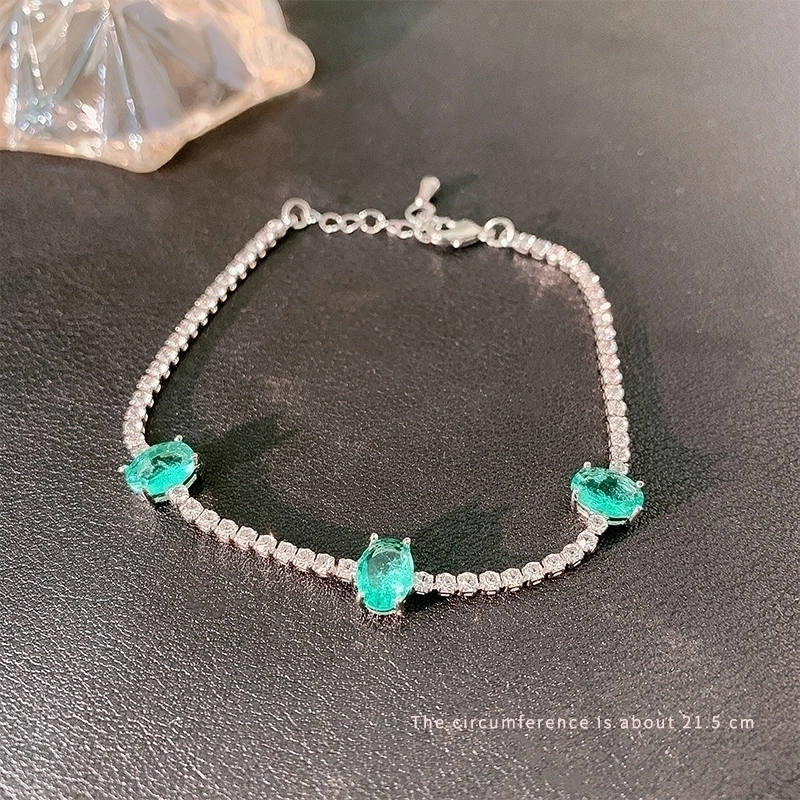 Commute Solid Color Copper Plating Inlay Artificial Rhinestones 14k Gold Plated Bracelets