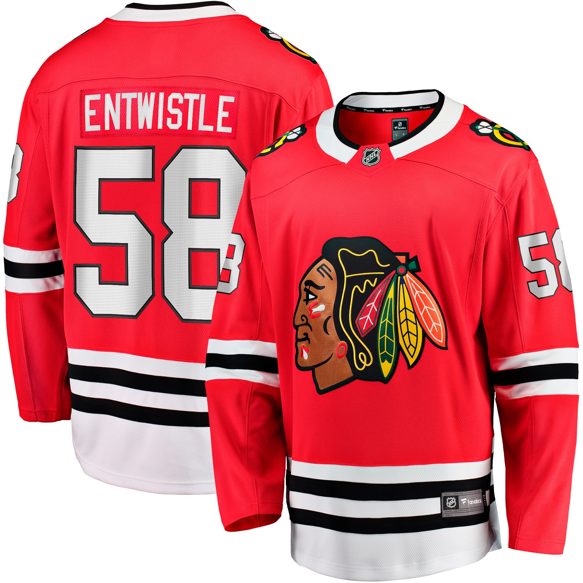MacKenzie Entwistle Chicago Blackhawks Fanatics Home Breakaway   Jersey – Red mysite