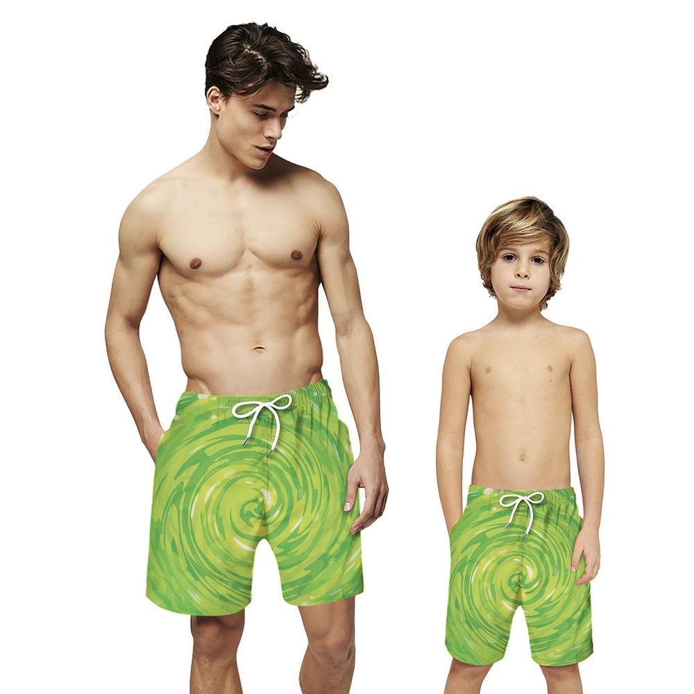 Rick and Morty Swim Trunks for Men and Boys
