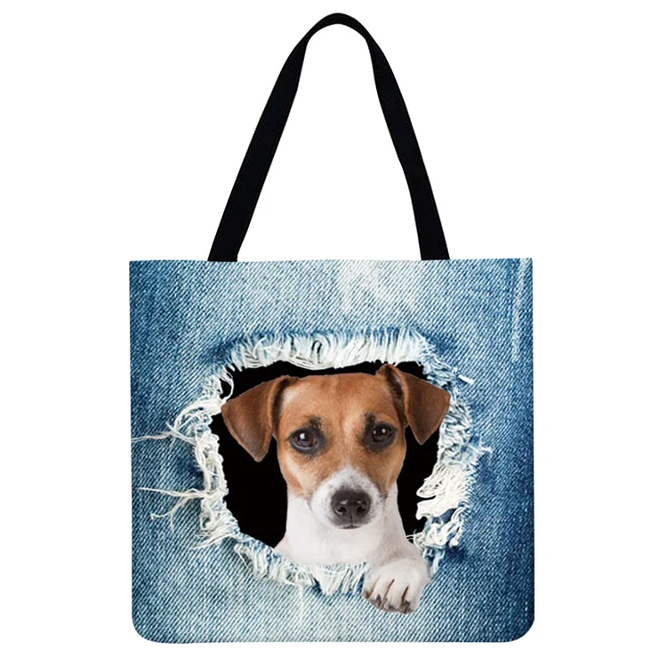 Cowboy Dog - Linen Tote Bag