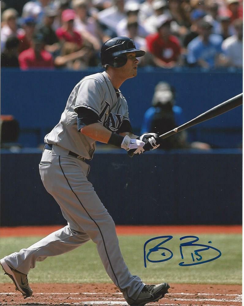 Reid Brignac autographed 8x10 Tampa Bay Rays #5