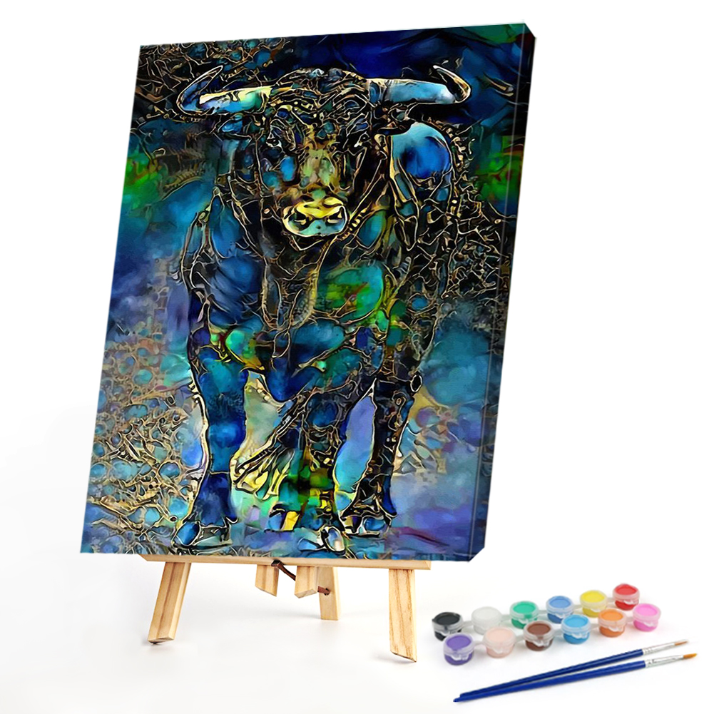 

40*50CM - Paint By Numbers - Psychedelic Buffalo, 501 Original