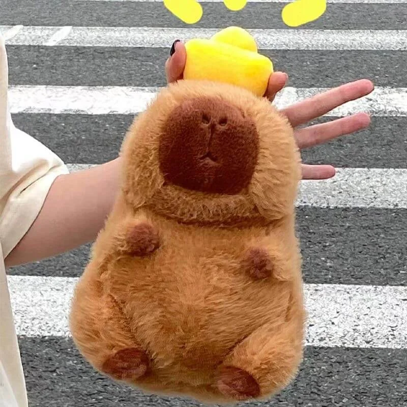 Mewaii® Fluffffy Family Tangerine Kawaii Capybara Plush Stuffed Animal Cute  Plush Pillow Squishy Toy