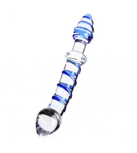 Swirly Butt Plug Glass Double Headed Dildo