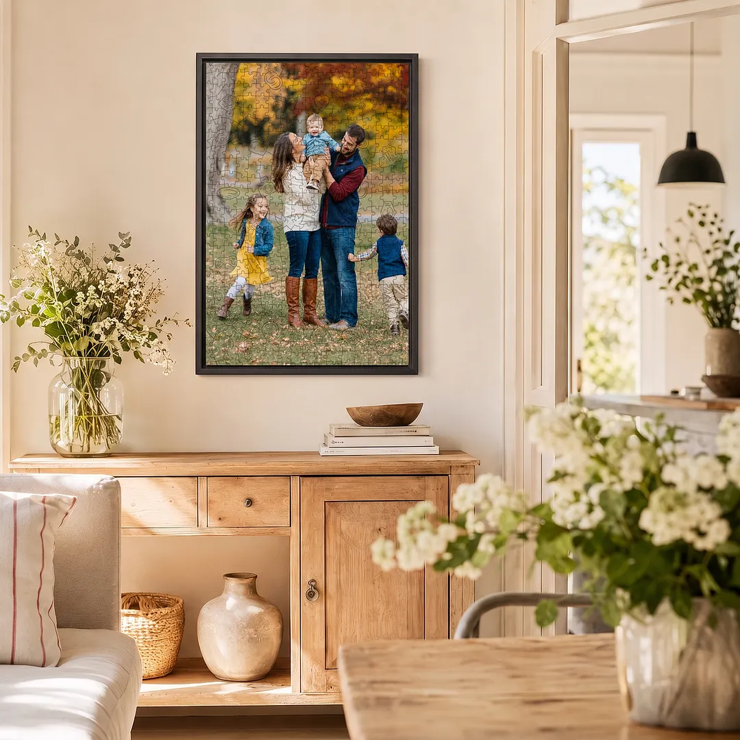 Upload photo custom wooden jigsaw puzzle