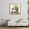 (Stamped/Counted) Retro Floral Sewing Machine - 14CT Cross Stitch 40*40cm/15.75*15.75in
