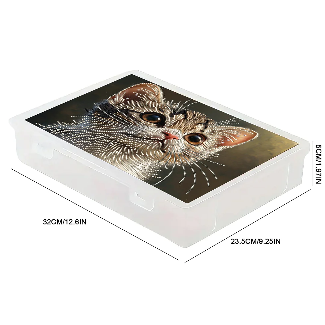 Cat 5D DIY Full Diamond Art Storage Box Crystal Mosaic Storage Container Kit
