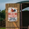 Farm Chicken No Roosters Beyond This Point - Vintage Metal Signs - 30*40cm - Warning&Farm