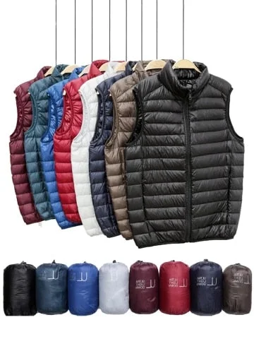 pornhint Pornhint Winter Men Duck Down Vest 2023 Coat Ultralight Sleeveless Puffer Vest Jacket ultra thin warm lightweight down jacket Waistcoat