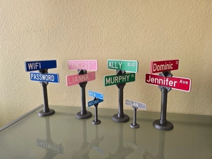 Custom metal desk sign with 'FIND OUT' text - funny office gag gift for coworkers