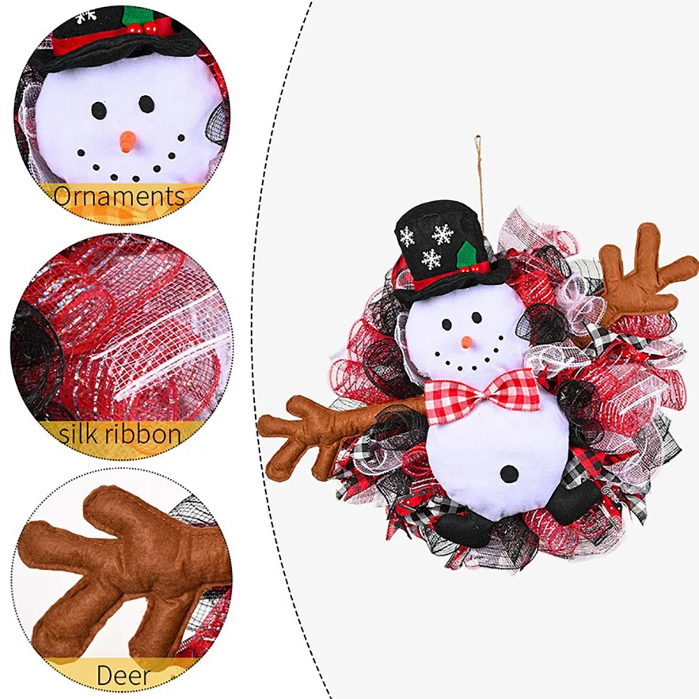 Festive ornaments Christmas stereo snowman ribbon pendant garland