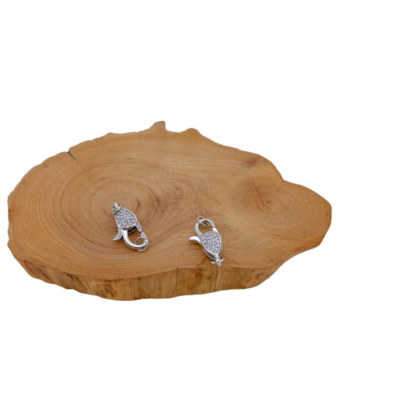 1 Piece 15 * 28mm Copper Zircon Heart Shape Jewelry Buckle Jewelry Accessories