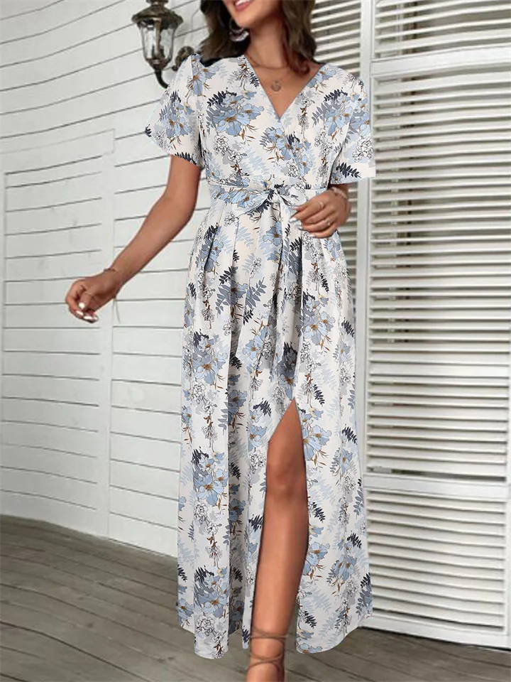 New Women's Casual Loose Dress with Waist Rope