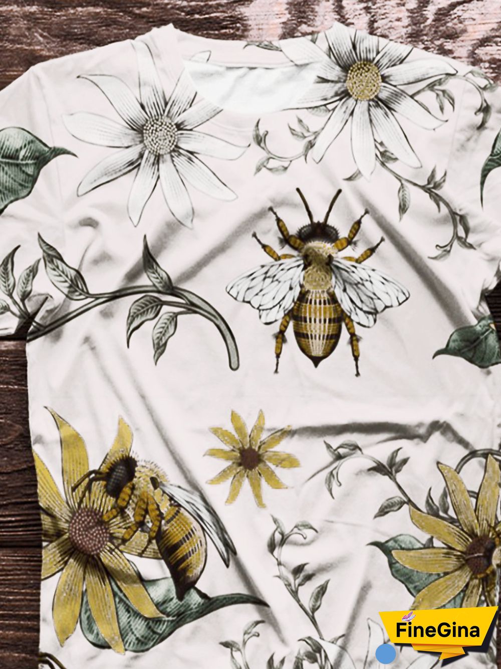 Plus Size Crew Neck Floral Short Sleeve Cotton-Blend T-shirt