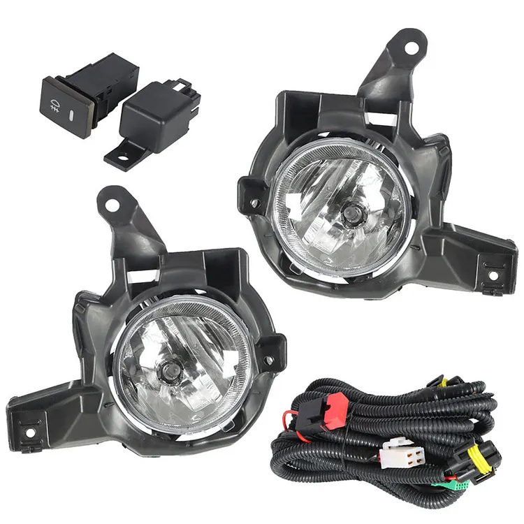 2Pcs Fog Lights Assembly Replacement for Toyota RAV4 2013 2014 2015 Clear Lens with Bulbs Harness Switch Kit Left+Right Side(Passenger & Driver Side)