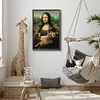 (Grande Taille) Mona lisa-peinture diamant ronde compl&egrave;te-40*60cm