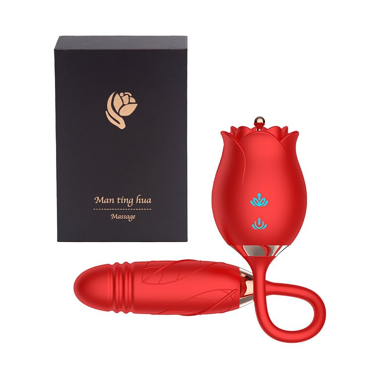 Rose Telescopic Clitoris Stimulator Vibrators Sex Toys For Women Nipple G Spot 7.0
