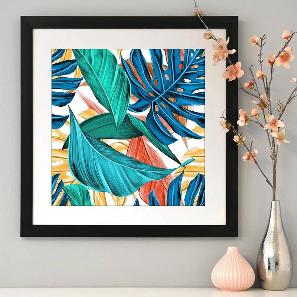 Full Round Square Drill Diamond Painting Leaves